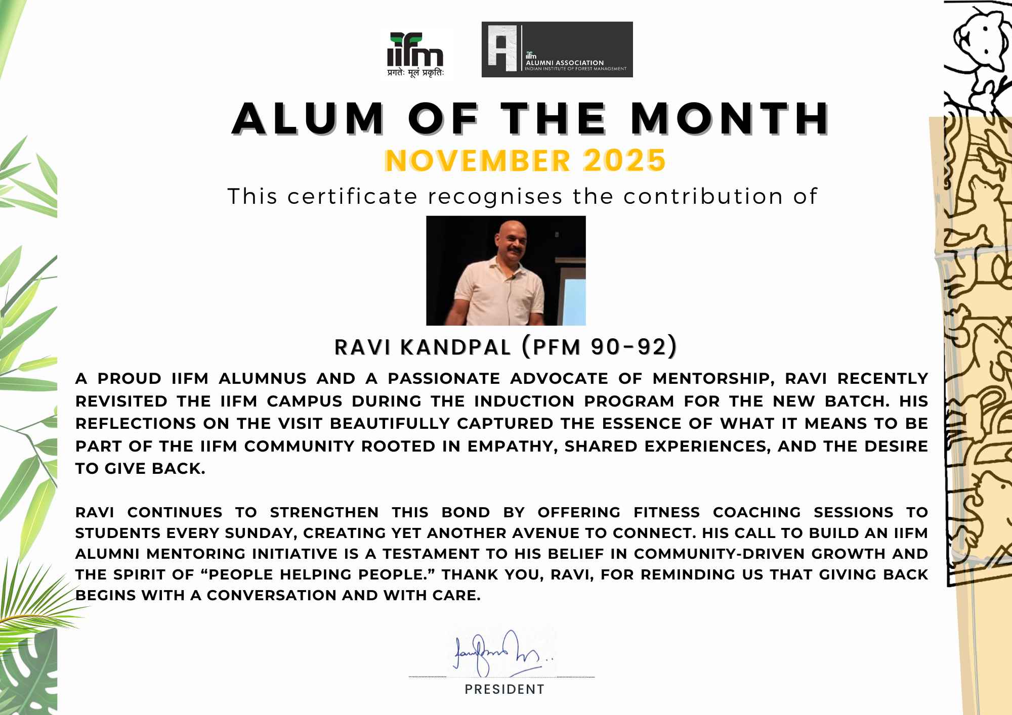 Ravi Kandpal ( PFM 90-92)